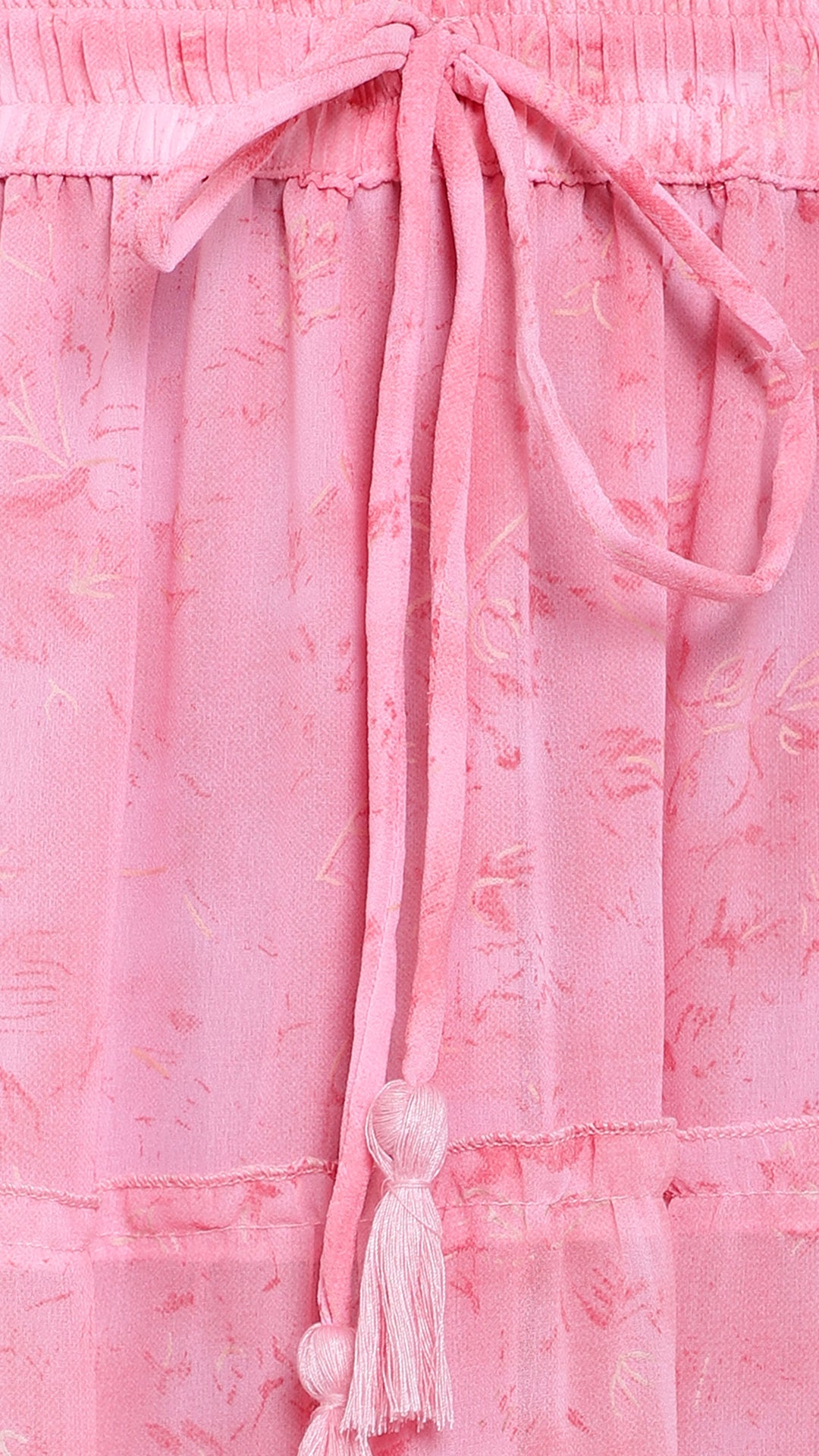 Printed 6-Tiered Long Skirt