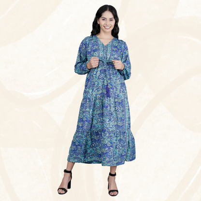 Regal Art Silk Long Dress 1001 Blue