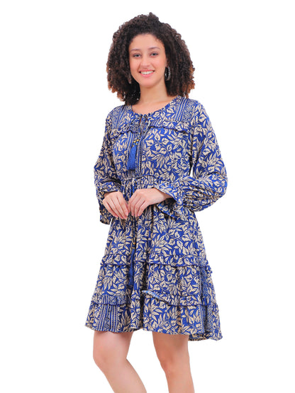 Robe courte à volants en soie Regal Radiance 