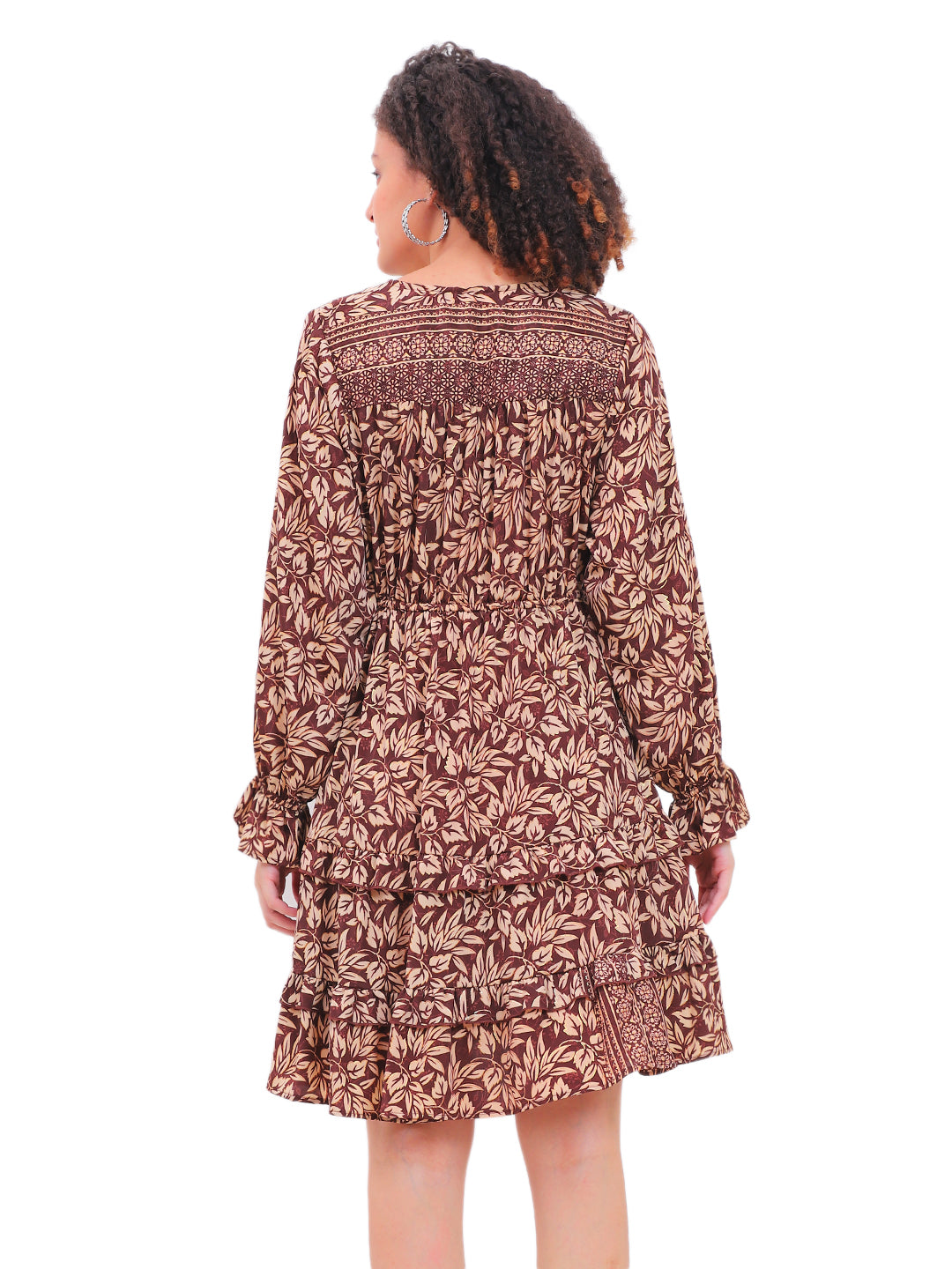 Robe courte à volants en soie Regal Radiance 