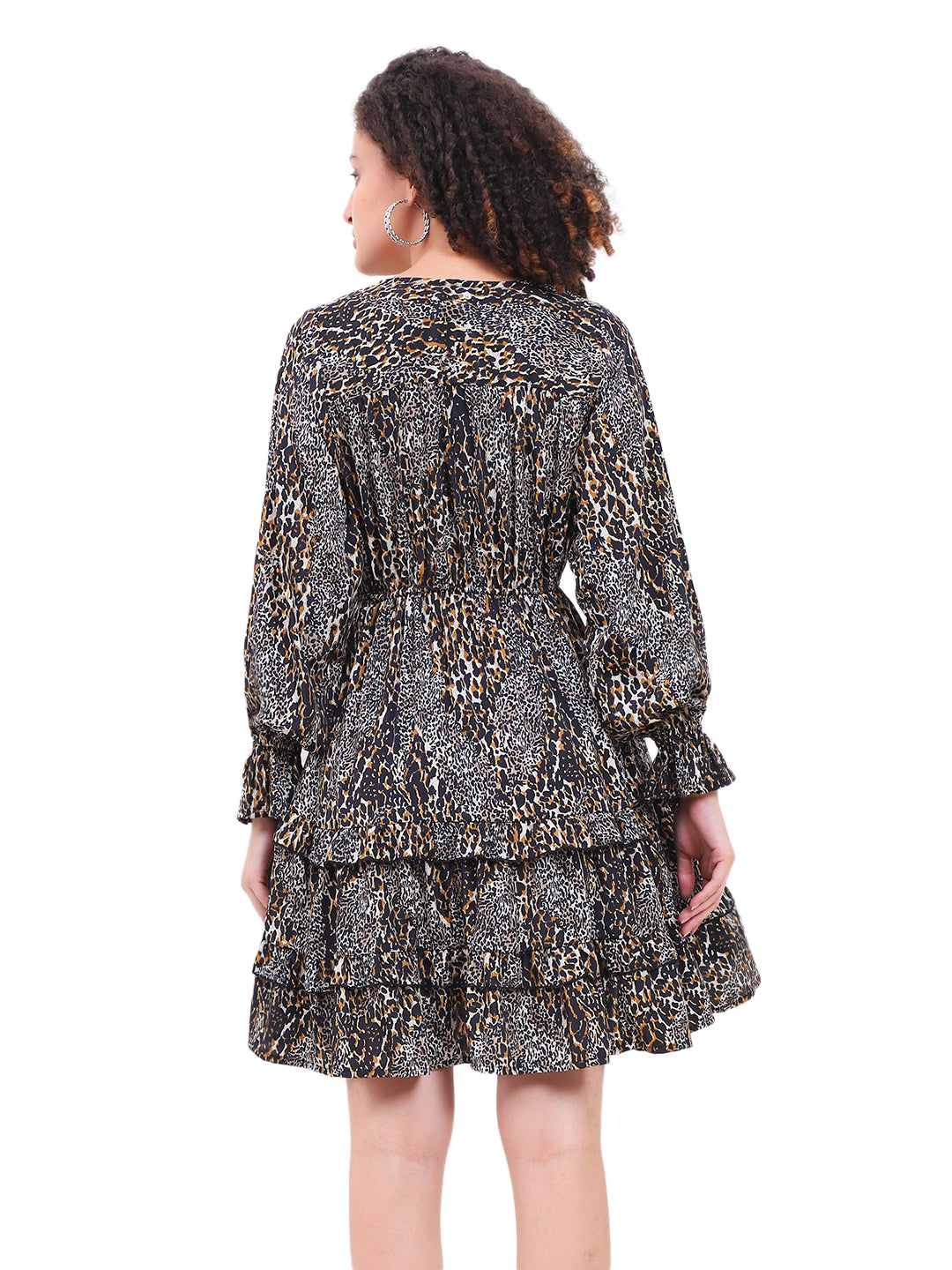 Robe courte à volants en soie Regal Radiance 