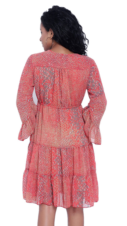 Floral Printed Georgette Dress