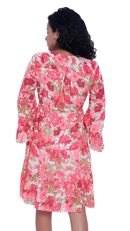 Floral Printed Georgette Dress
