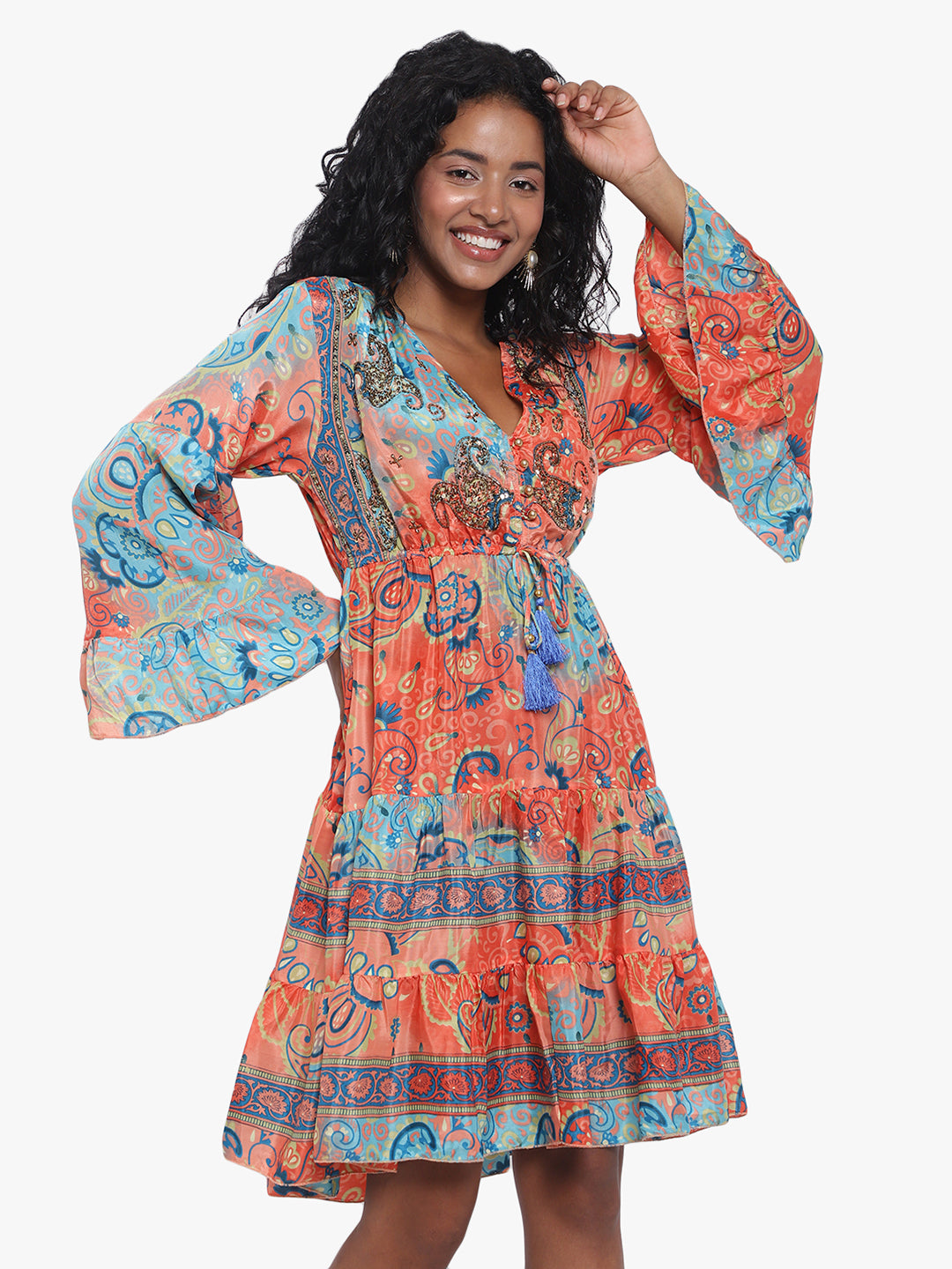 Floral Printed Georgette Dress