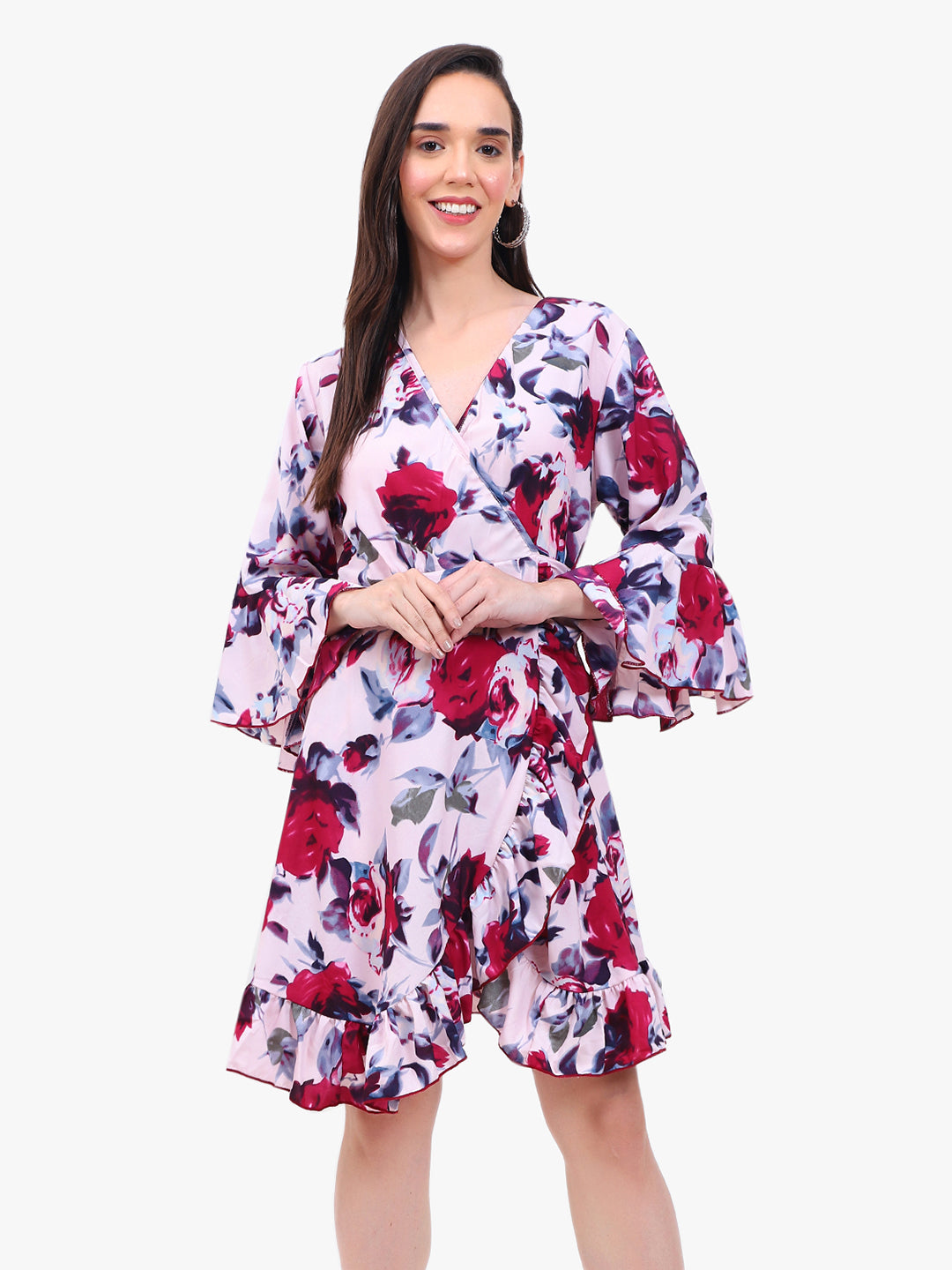 Floral Wrap Dress Manufacturer & Exporter | OEM White Label from Delhi - Olizzo