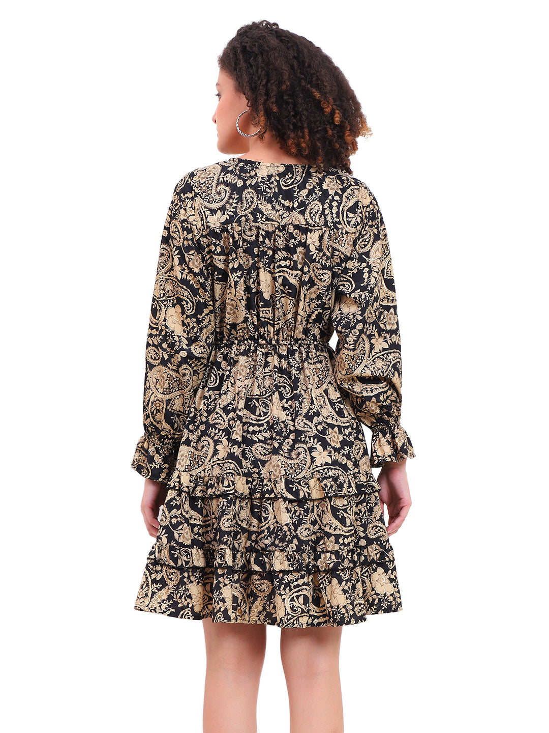 Robe courte à volants en soie Regal Radiance 