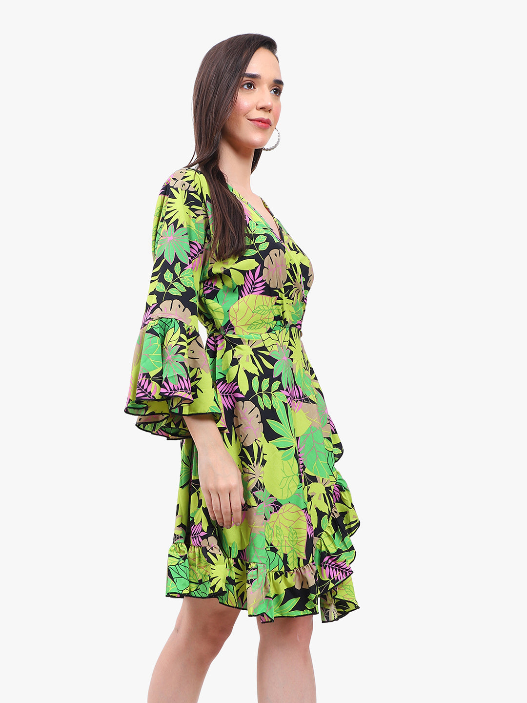 Floral Wrap Dress Manufacturer & Exporter | OEM White Label from Delhi - Olizzo